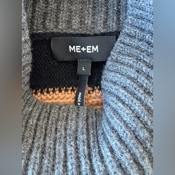 NEW ME + EM sweater merino wool & cashmere sz L - Picture 9 of 12